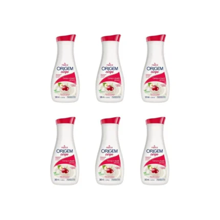 Hidratante Corporal Origem 380ml Cereja Avela - Kit C / 6un