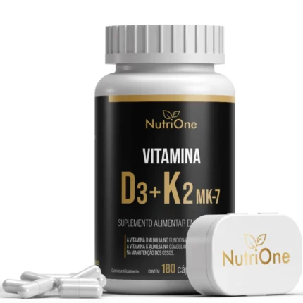 Vitamina D3 + K2 Mk7 Alta Concentração 180 Cáps - Nutrione
