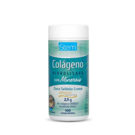 Colágeno Hidrolisado com Minerais Stem 100 comprimidos